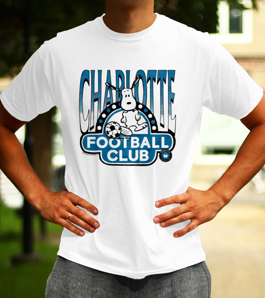 Peanuts Snoopy Charlotte Football Club Soccer Collaboration T-Shirt