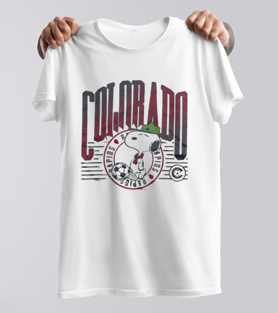Snoopy Colorado Rapids Collaboration With Soccer Ball T-Shirt