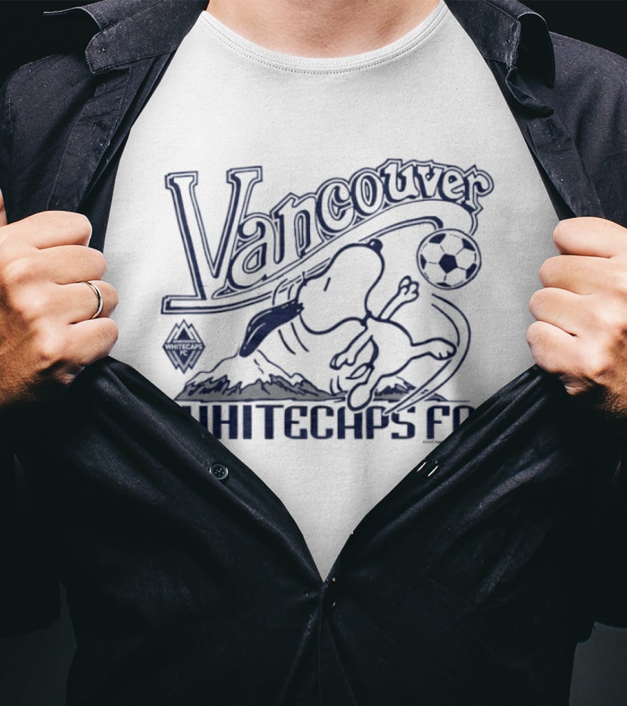 Vancouver Whitecaps FC Peanuts Snoopy Soccer Collaboration T-Shirt