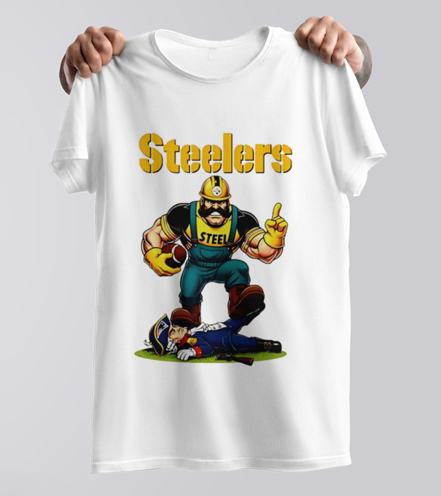 Pittsburgh Steelers Steelworker Triumphs Over New England Patriots Rivalry T-Shirt