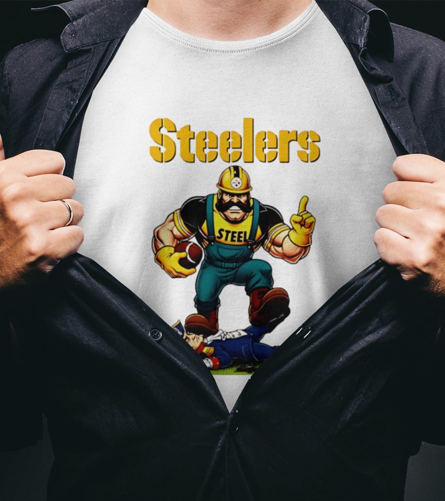 Pittsburgh Steelers Steelworker Triumphs Over New England Patriots Rivalry T-Shirt
