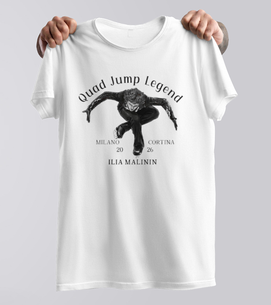 Quad Jump Legend Ilia Malinin Milano Cortina 2026 T-Shirt
