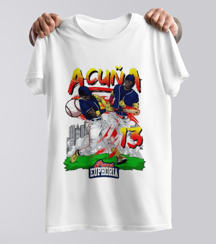 Ronald Acuña Jr Planet Euphoria Number 13 Baseball T-Shirt