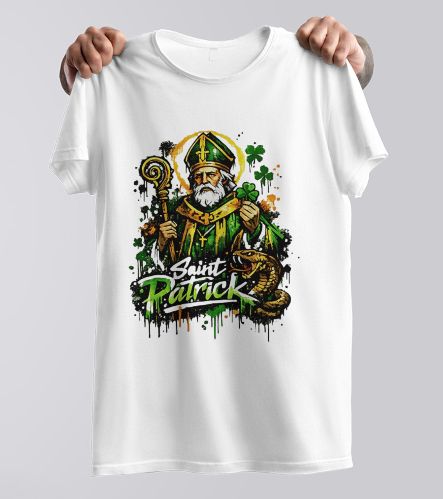 Saint Patrick Ireland St Patrick's Day With Shamrock And Snake T-Shirt