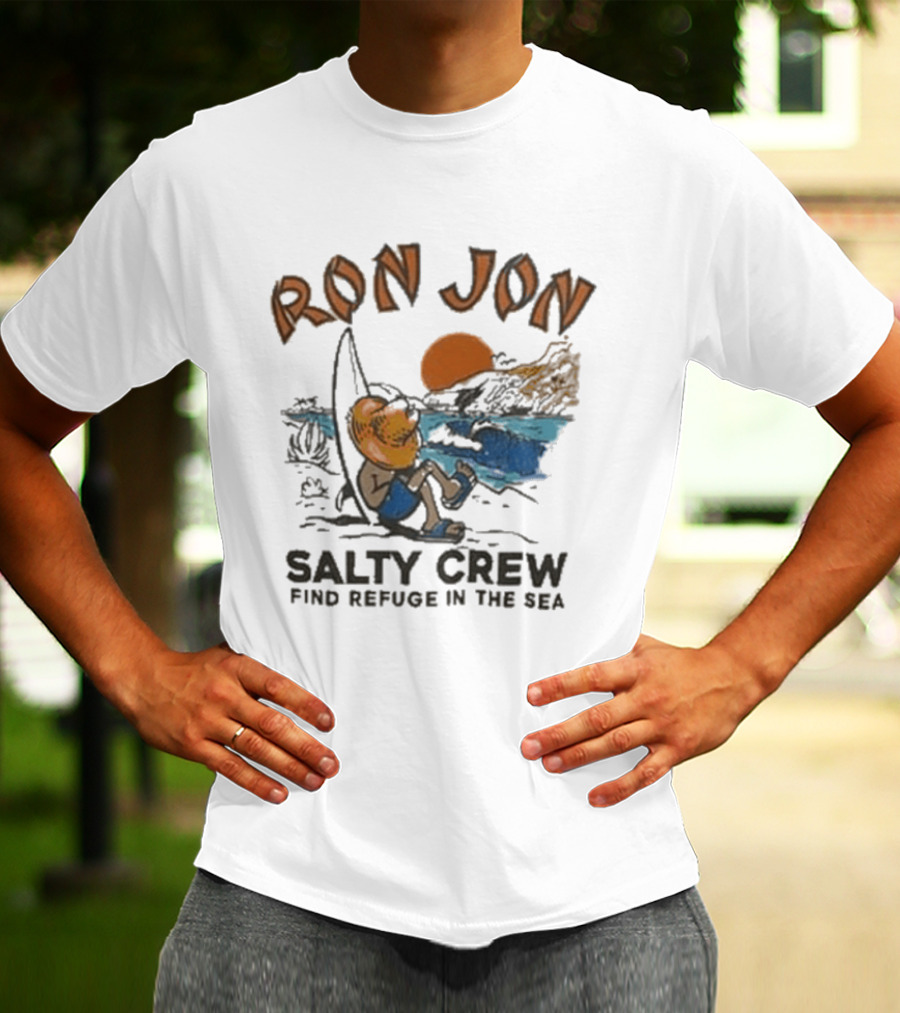 Salty Crew Ron Jon Find Refuge In The Sea Relaxation Scene T-Shirt