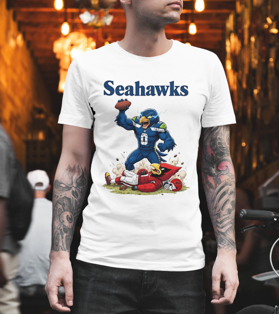 Seattle Seahawks Vs Arizona Cardinals Rivalry Victory Celebration T-Shirt