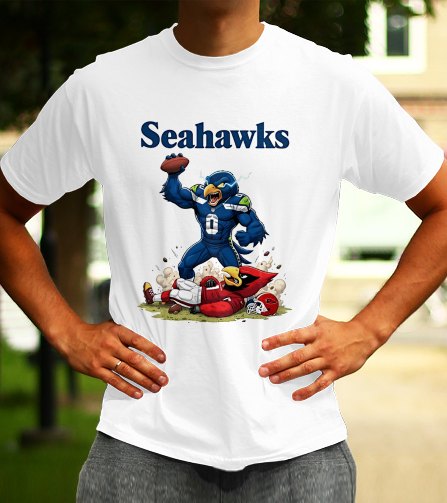 Seattle Seahawks Vs Arizona Cardinals Rivalry Victory Celebration T-Shirt