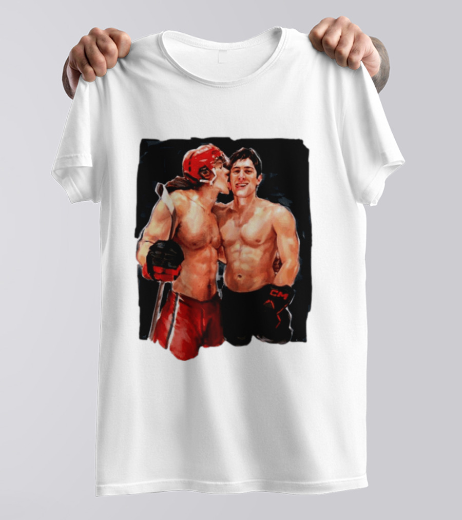 Shane Hollander Ilya Rosanov Gay Hockey Romance Painting T-Shirt