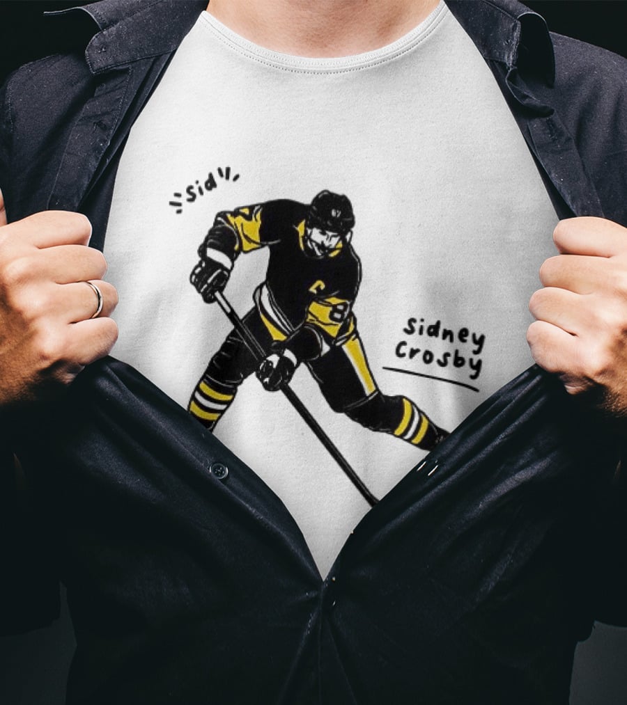 Sidney Crosby Pittsburgh Penguins Hockey Sid Cartoon Player T-Shirt