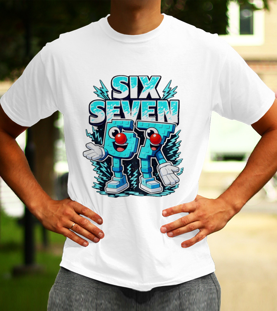 Six Seven 67 Red Nose Characters With Excited Expressions T-Shirt