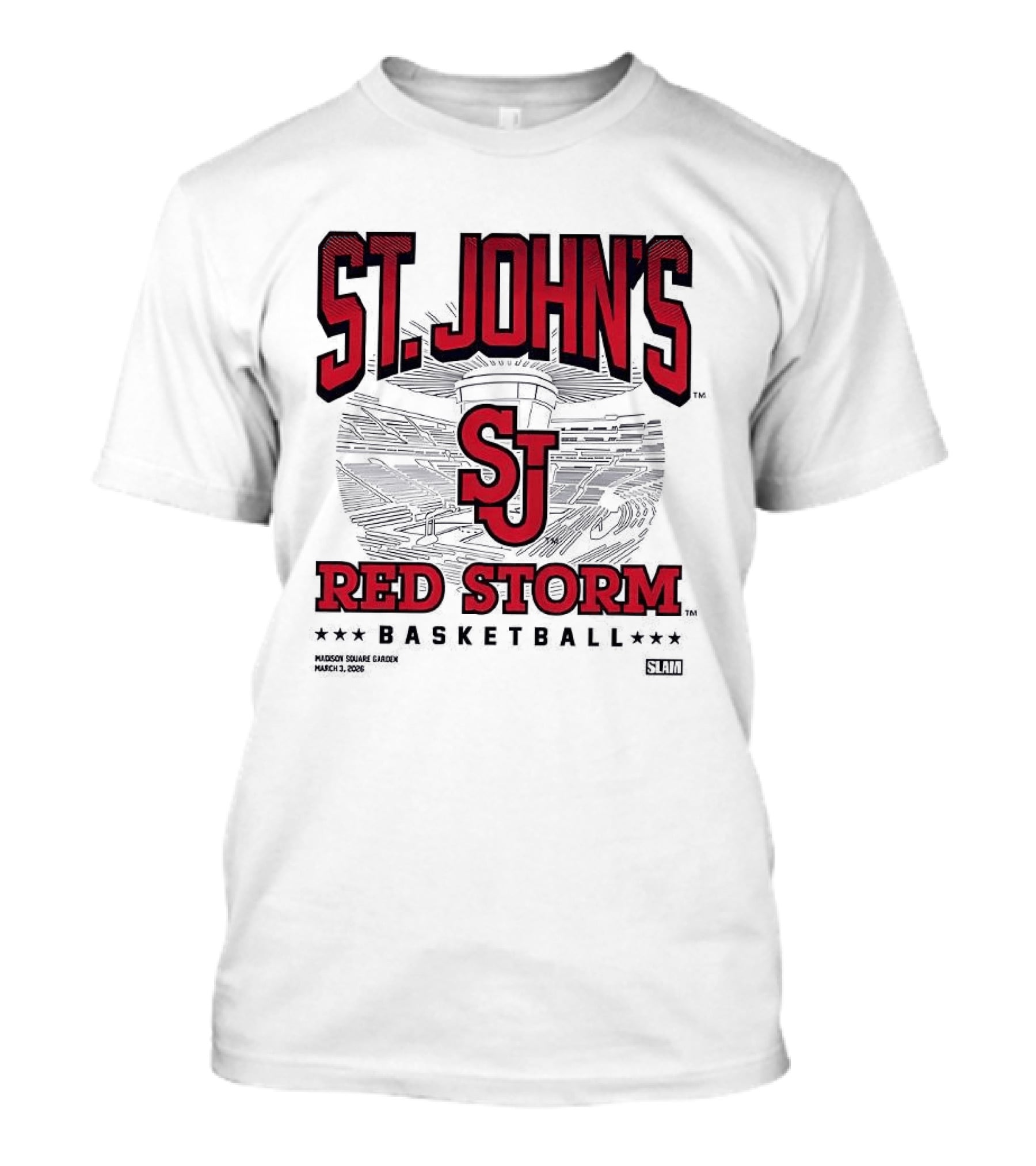 St. John's Red Storm SJ Basketball 2026 Arena T-Shirt