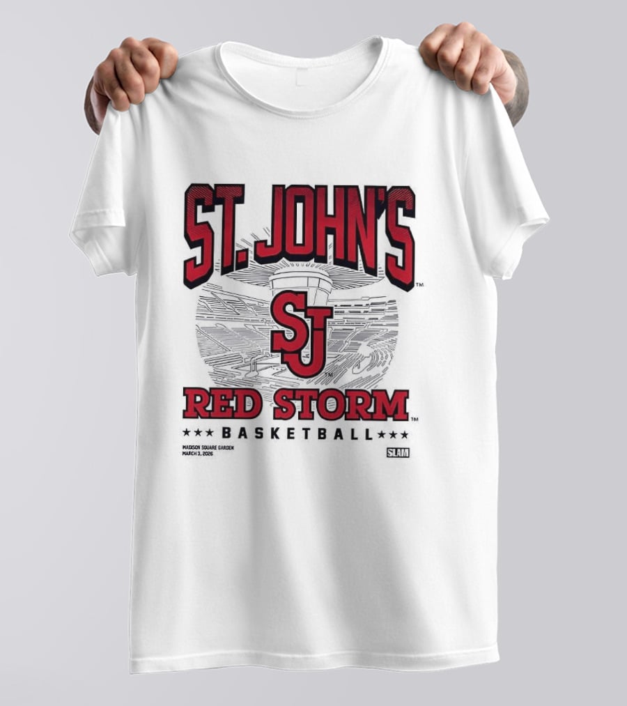 St. John's Red Storm SJ Basketball 2026 Arena T-Shirt