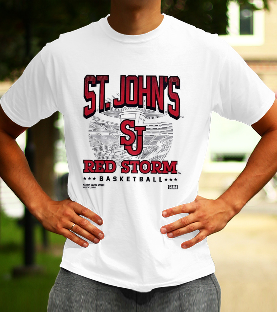 St. John's Red Storm SJ Basketball 2026 Arena T-Shirt