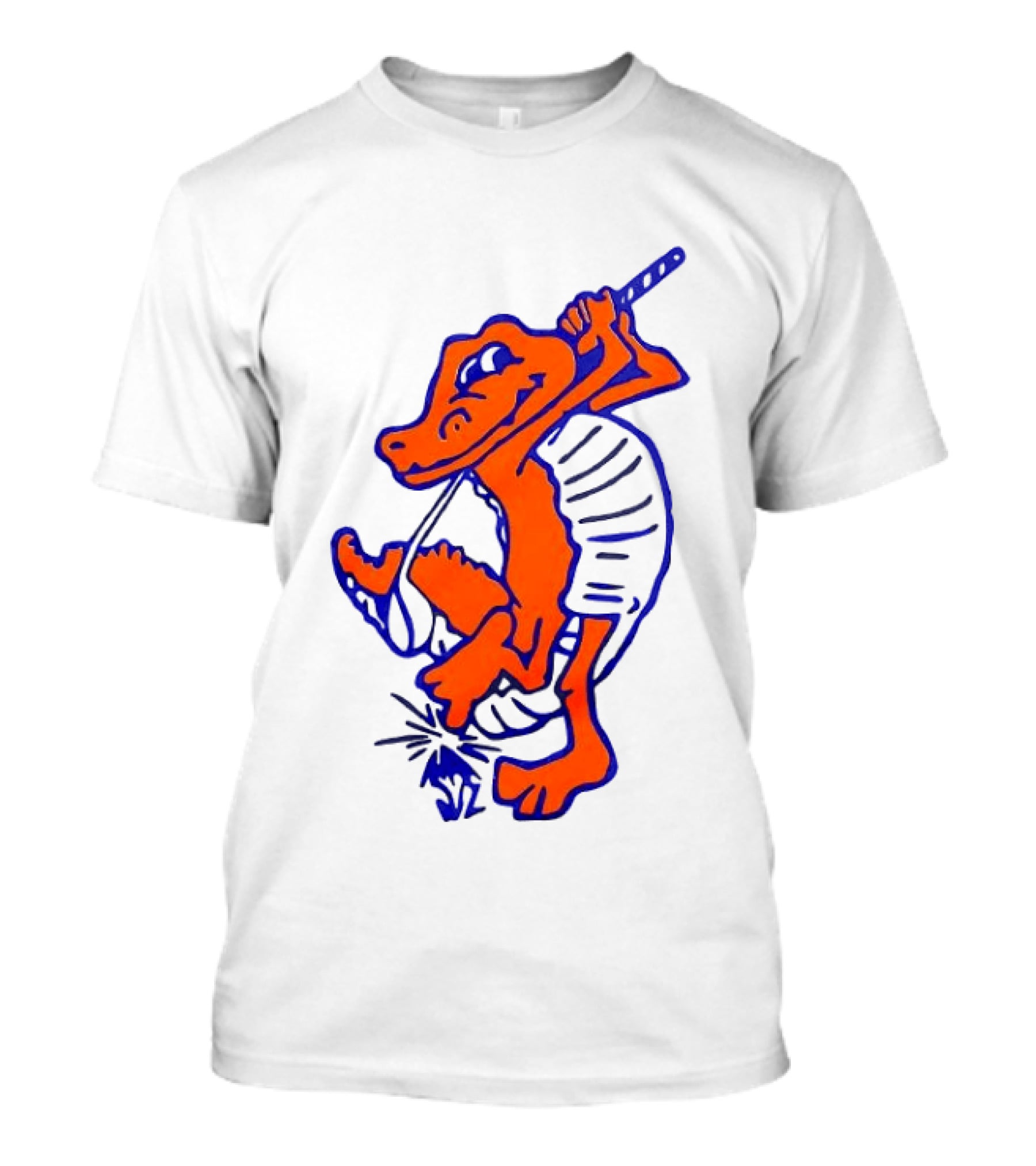 Swinging Gator Vintage Cartoon Playing Golf T-Shirt
