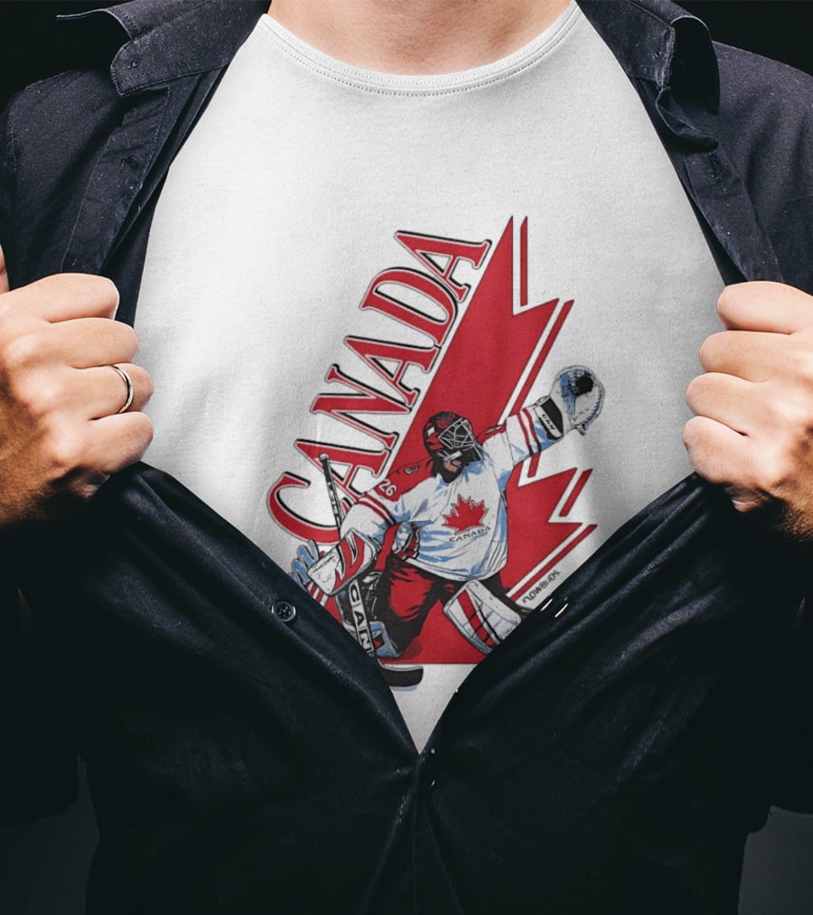 Team Canada Hockey Goalie Maple Leaf T-Shirt