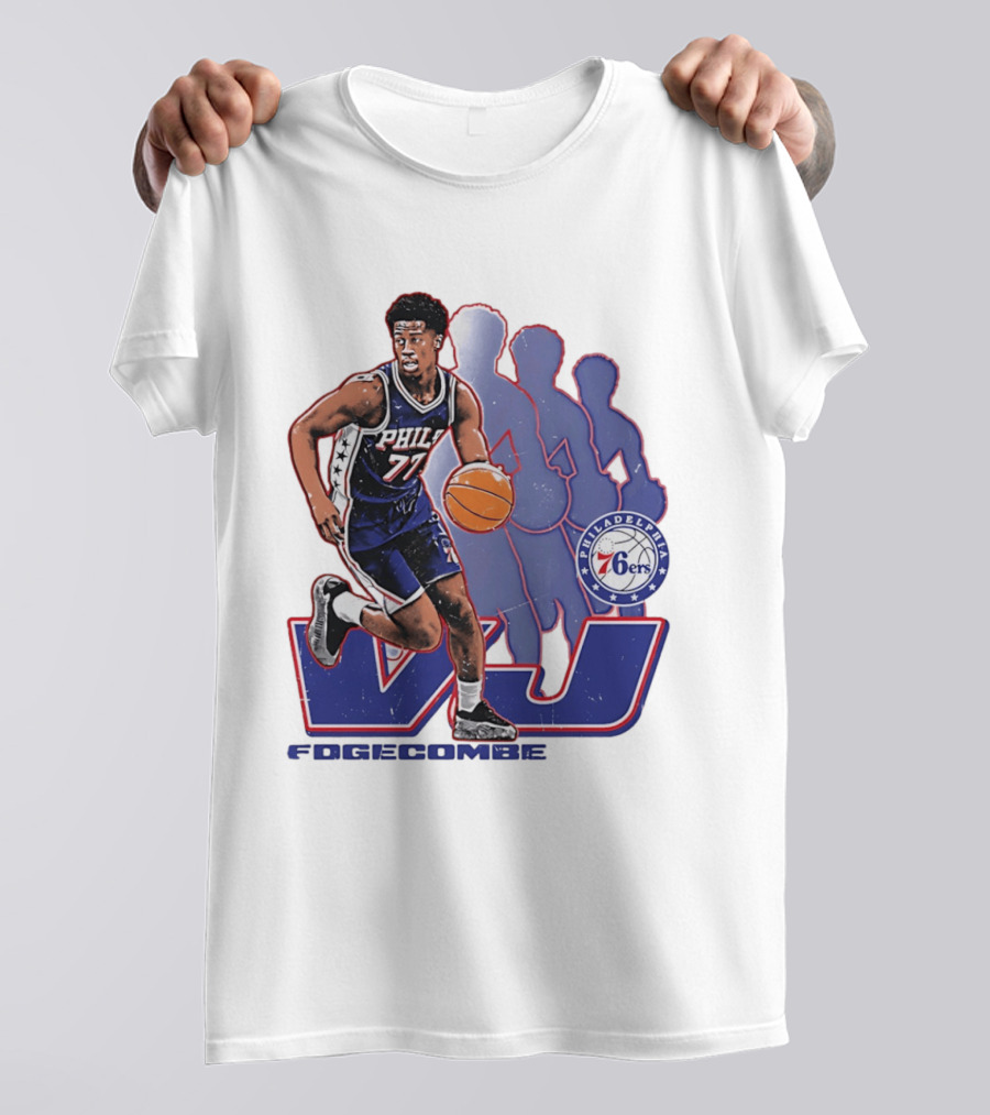 Philadelphia 76ers VJ Edgecombe Basketball Action T-Shirt
