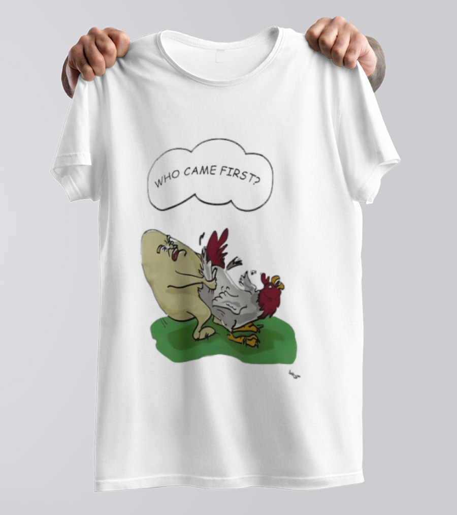 Who Came First Pete Townshend Chicken Humor T-Shirt