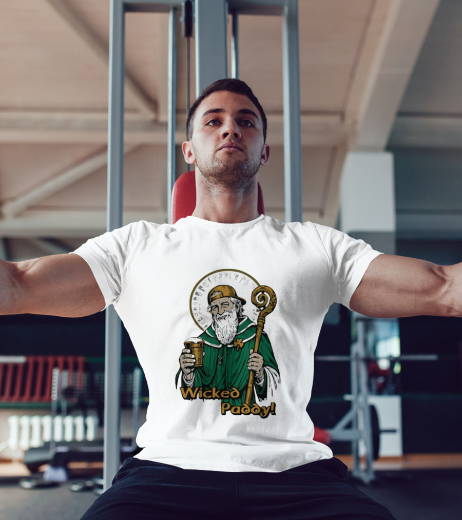 Wicked Paddy Saint Patrick Drinking Beer Iconic Irish T-Shirt