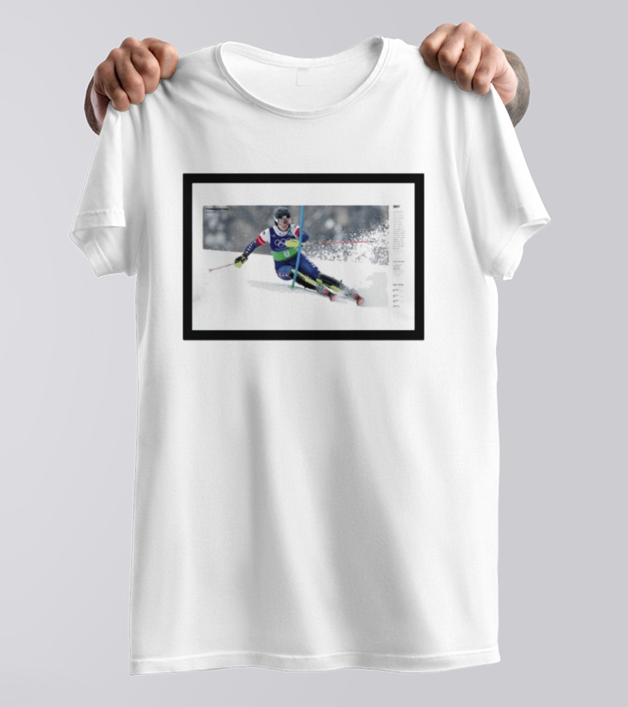 Winter Olympics 2026 Alpine Skiing Women's Team Combined Slalom Action T-Shirt