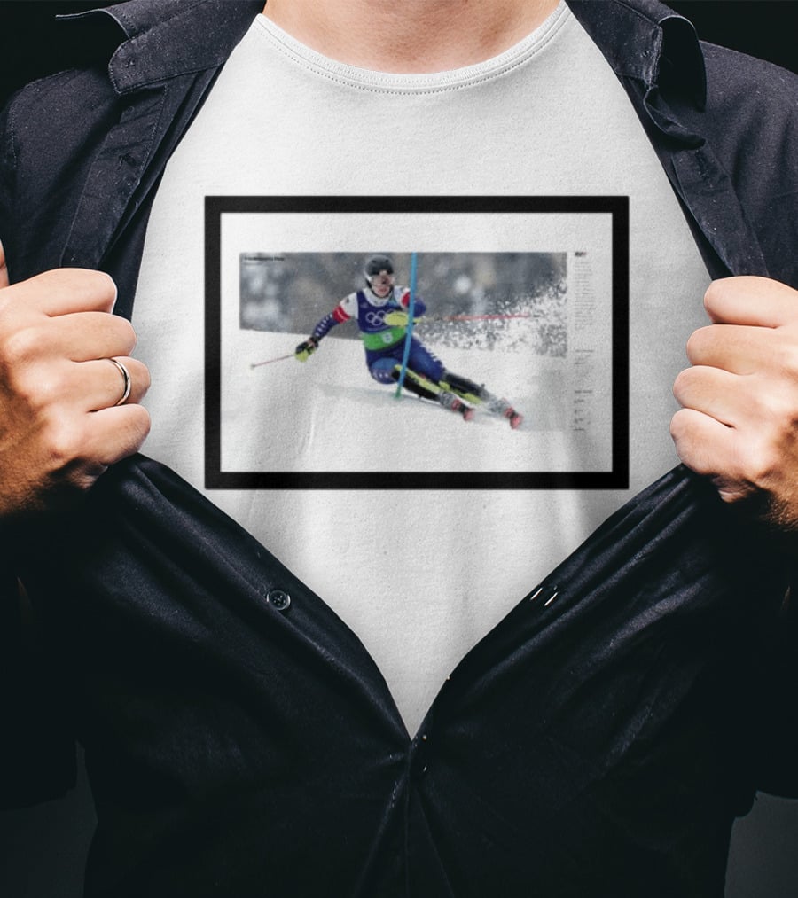 Winter Olympics 2026 Alpine Skiing Women's Team Combined Slalom Action T-Shirt