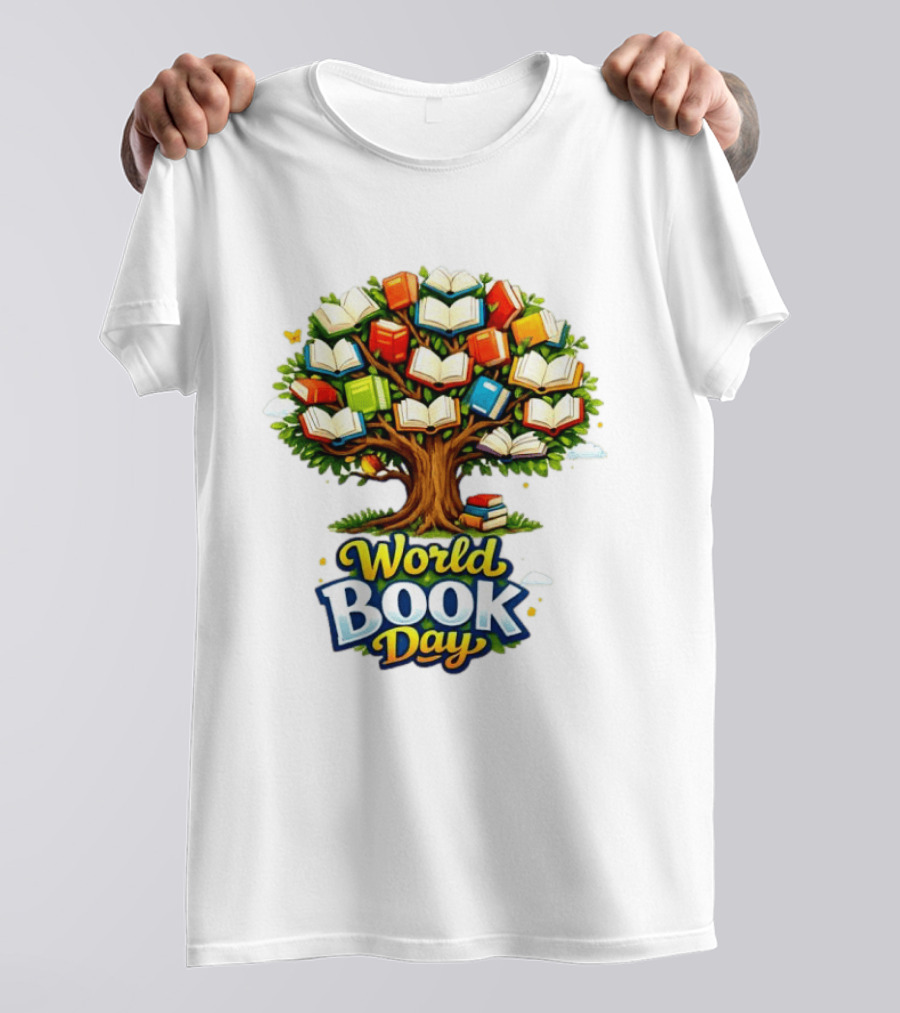 World Book Day Tree Of Knowledge With Books T-Shirt