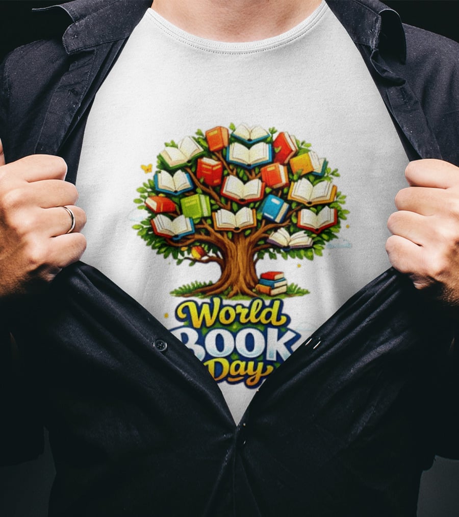 World Book Day Tree Of Knowledge With Books T-Shirt