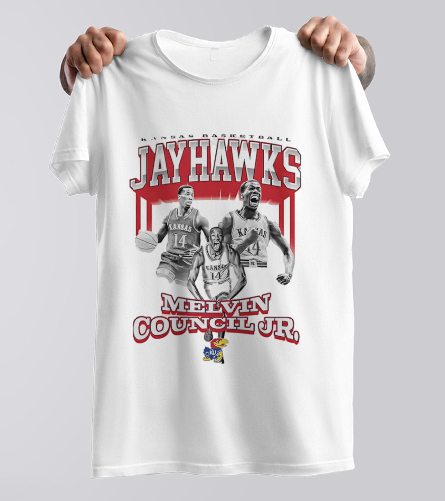 Kansas Jayhawks Basketball Melvin Council Jr 90s T-Shirt