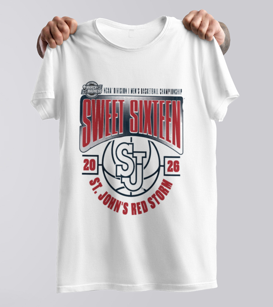 NCAA Division I Men's Basketball Championship 2026 St. John's Red Storm Sweet Sixteen T-Shirt