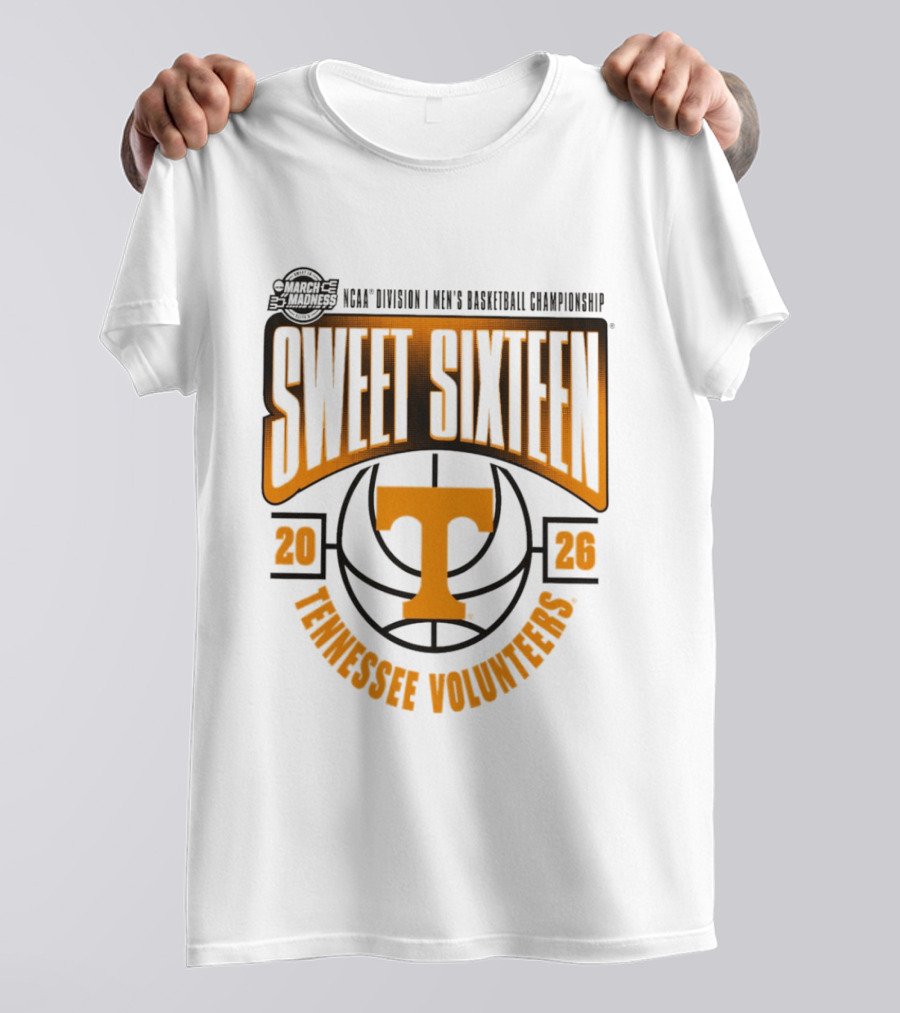 2026 NCAA March Madness Tennessee Volunteers Sweet Sixteen Tournament T-Shirt