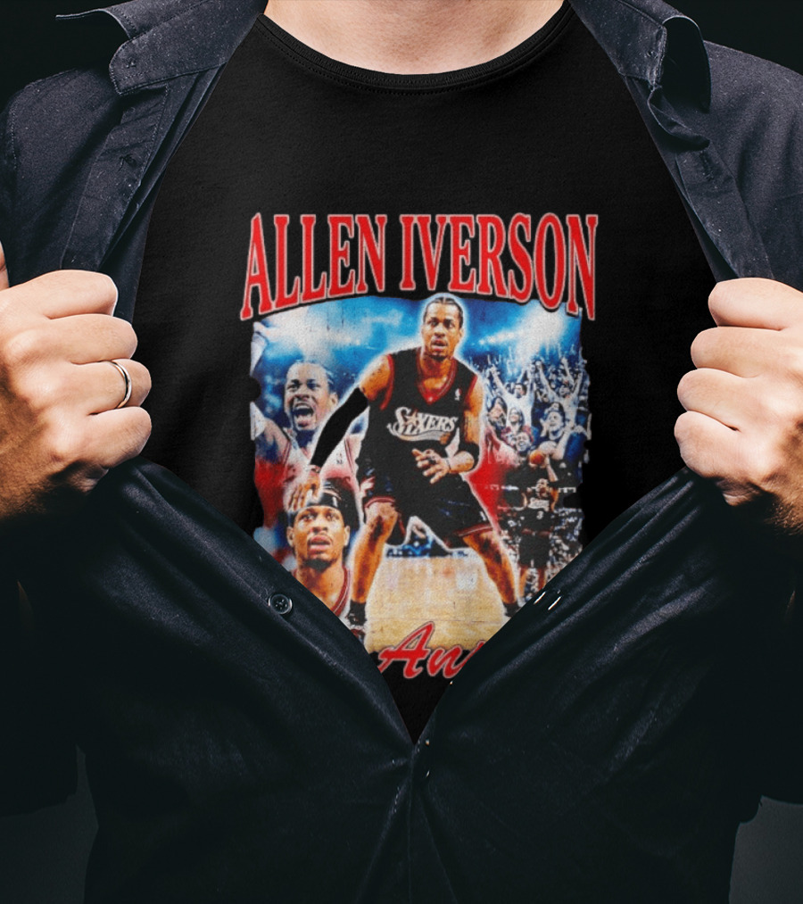 Allen Iverson The Answer Philadelphia 76ers NBA Hardwood Classics T-Shirt