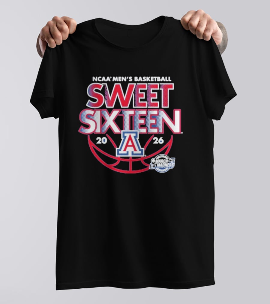 NCAA Men's Basketball Arizona Sweet Sixteen March Madness 2026 T-Shirt