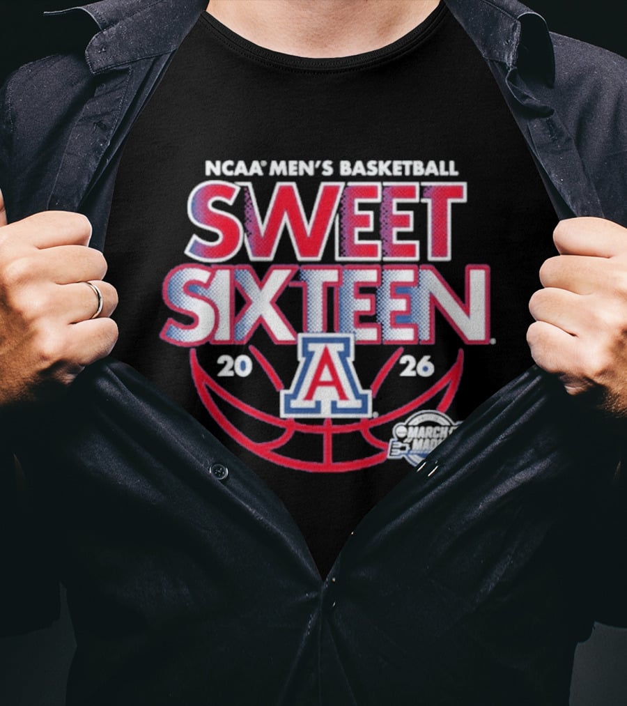 NCAA Men's Basketball Arizona Sweet Sixteen March Madness 2026 T-Shirt