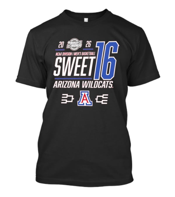 2026 NCAA Men's Basketball March Madness Sweet 16 Arizona Wildcats T-Shirt