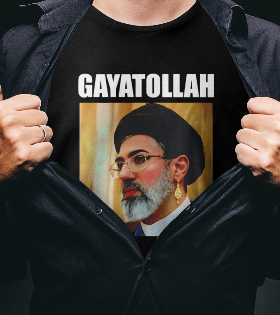 GAYATOLLAH Meme Featuring Mojtaba Khamenei Parody With Jewelry And Makeup T-Shirt