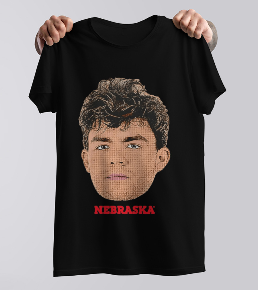 Henry Burt Nebraska Cornhuskers Big Head Face Cutout T-Shirt