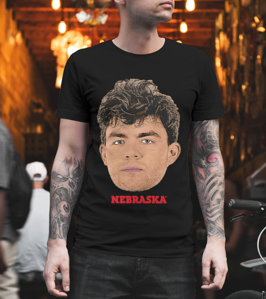 Henry Burt Nebraska Cornhuskers Big Head Face Cutout T-Shirt