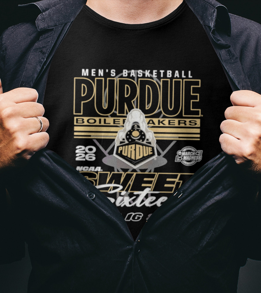 Men's Basketball Purdue Boilermakers Sweet Sixteen 2026 NCAA March Madness T-Shirt