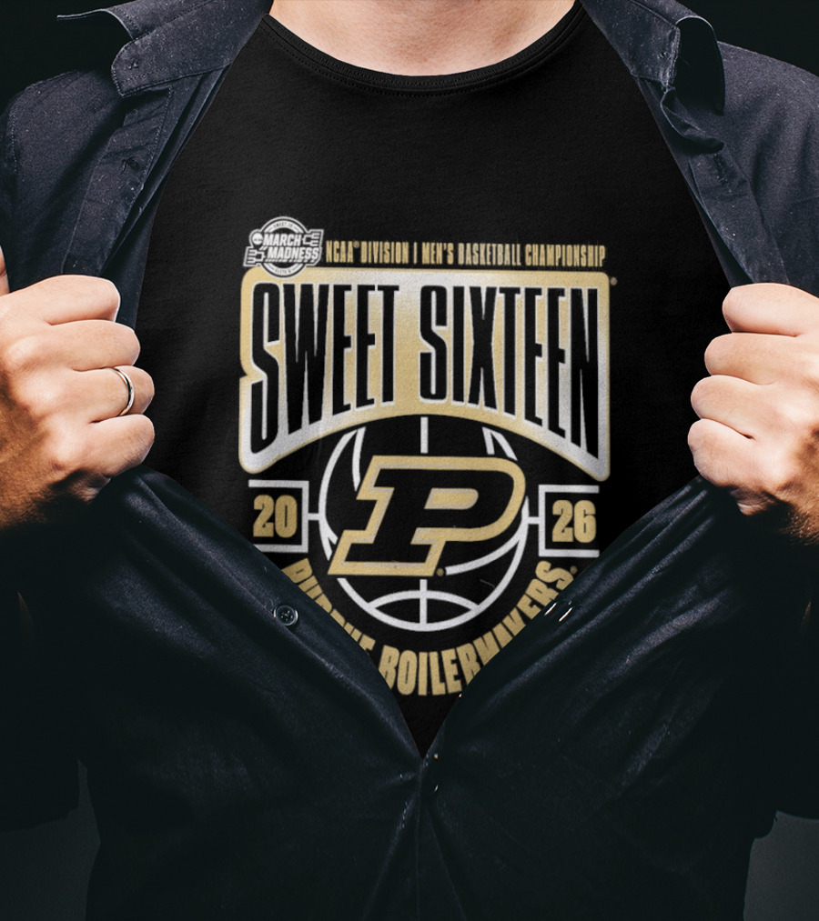 Sweet Sixteen 2026 Purdue Boilermakers NCAA Men's Basketball Championship T-Shirt