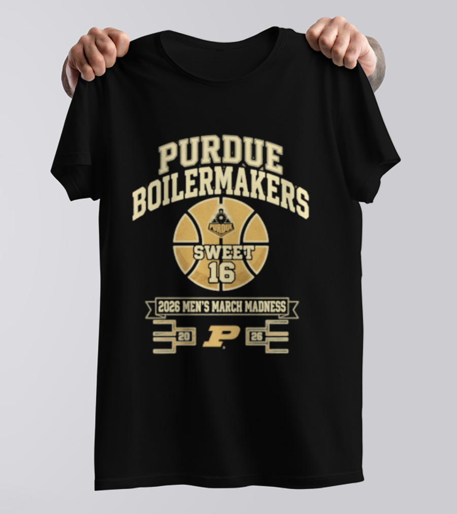 Purdue Boilermakers Sweet 16 2026 Men's March Madness Basketball Tournament T-Shirt