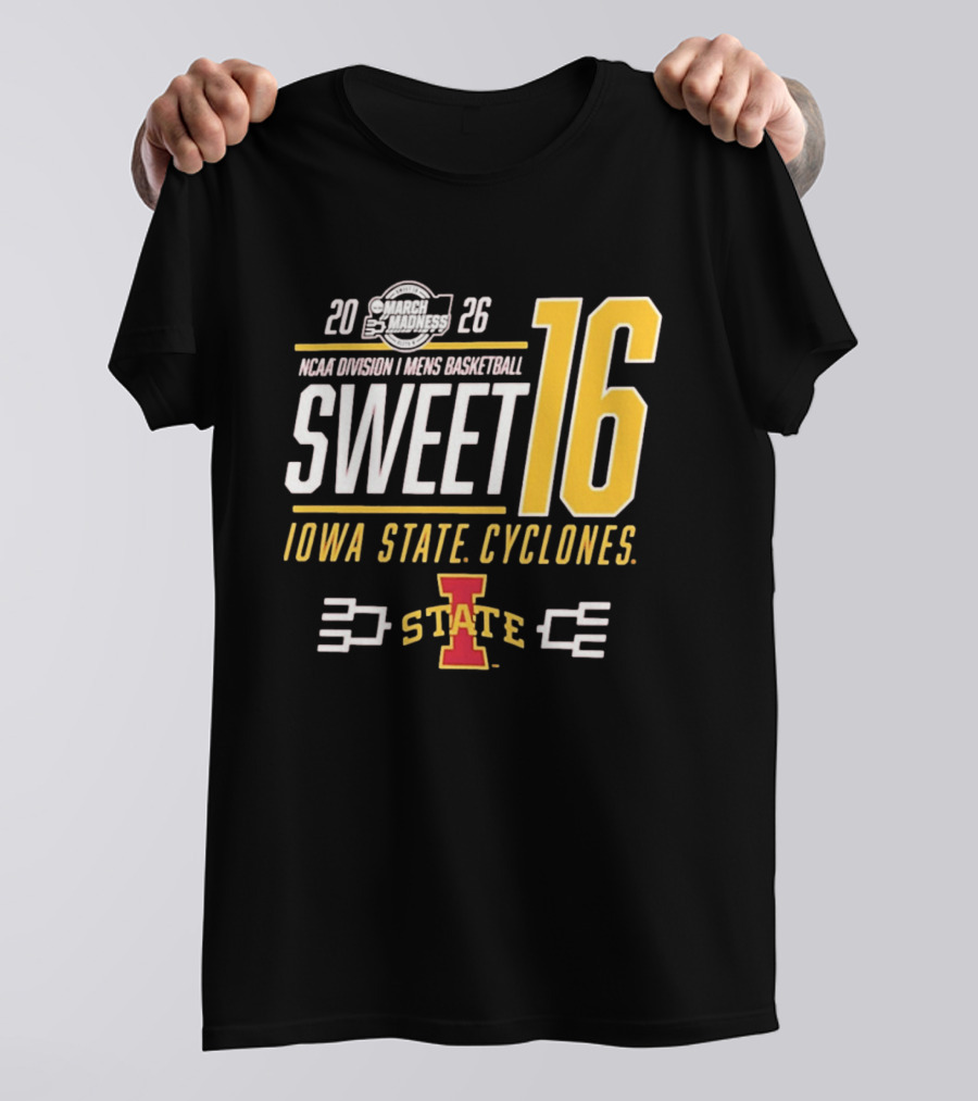 Iowa State Cyclones 2026 NCAA March Madness Sweet 16 Bound Men's Basketball T-Shirt