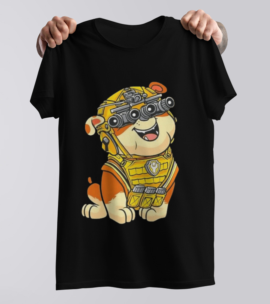 Rubble Construction Paw Patrol Dog Night Vision Goggles T-Shirt
