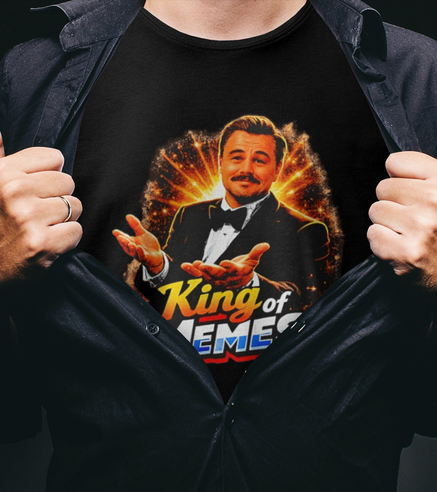 King Of Memes Leonardo DiCaprio Tuxedo Gesture Meme T-Shirt