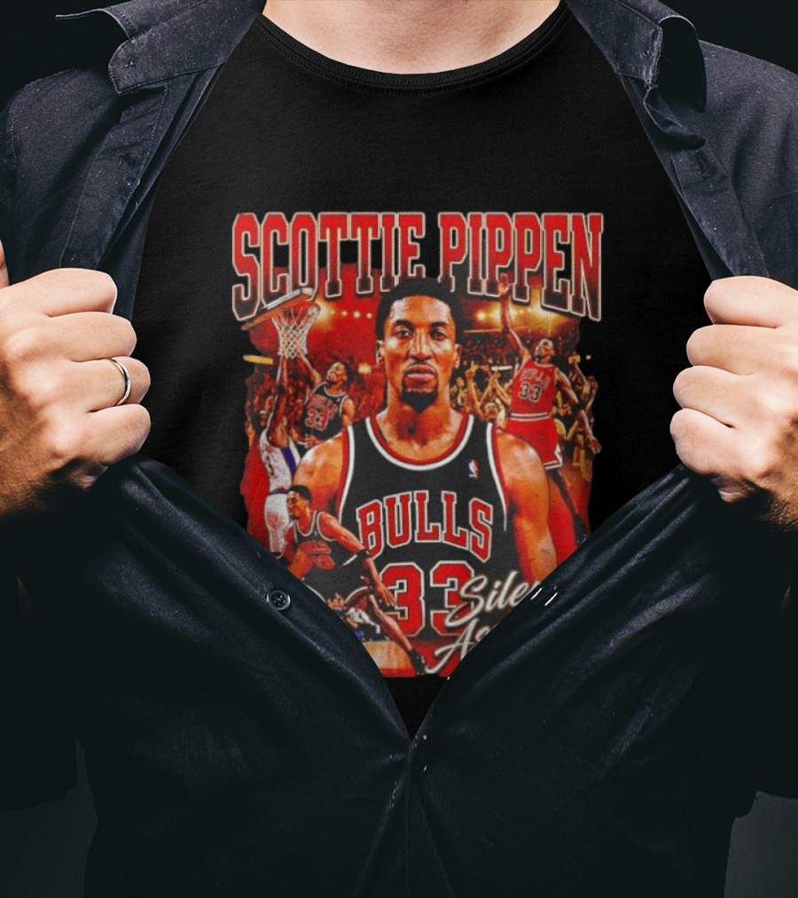 Scottie Pippen Chicago Bulls 33 Silent Assassin NBA T-Shirt