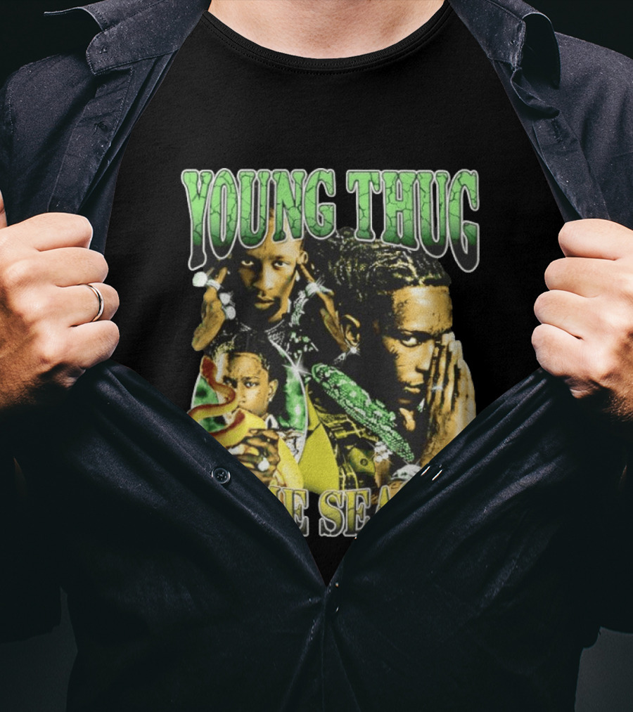 Young Thug Slime Season 90s Nostalgia Graphic Collage T-Shirt