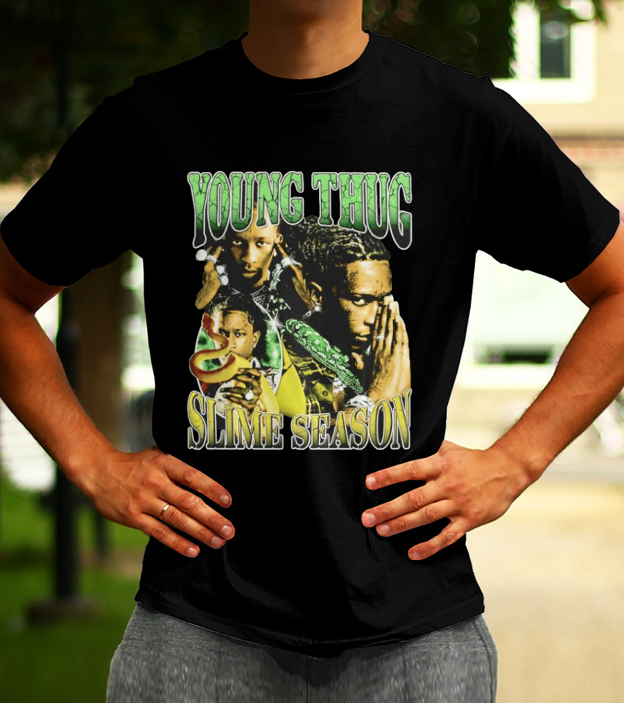 Young Thug Slime Season 90s Nostalgia Graphic Collage T-Shirt