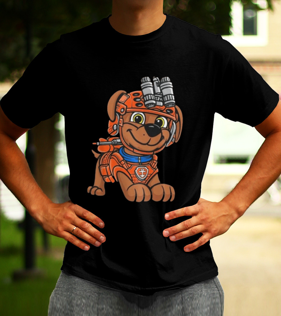 Zuma PAW Patrol Water Rescue Pup With Anchor Emblem And Goggles T-Shirt