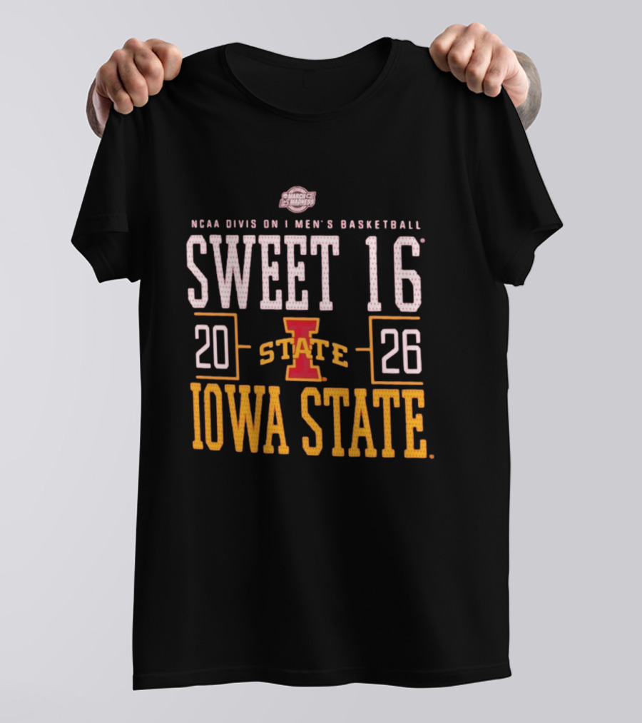 NCAA Division I Men's Basketball 2026 Iowa State Sweet 16 March Madness T-Shirt
