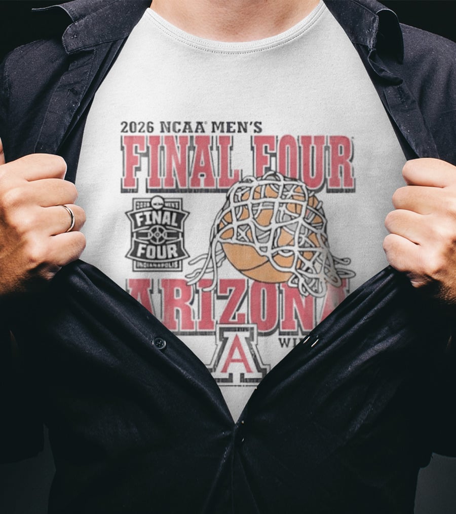 2026 NCAA Men's Final Four Arizona Wildcats Basketball T-Shirt