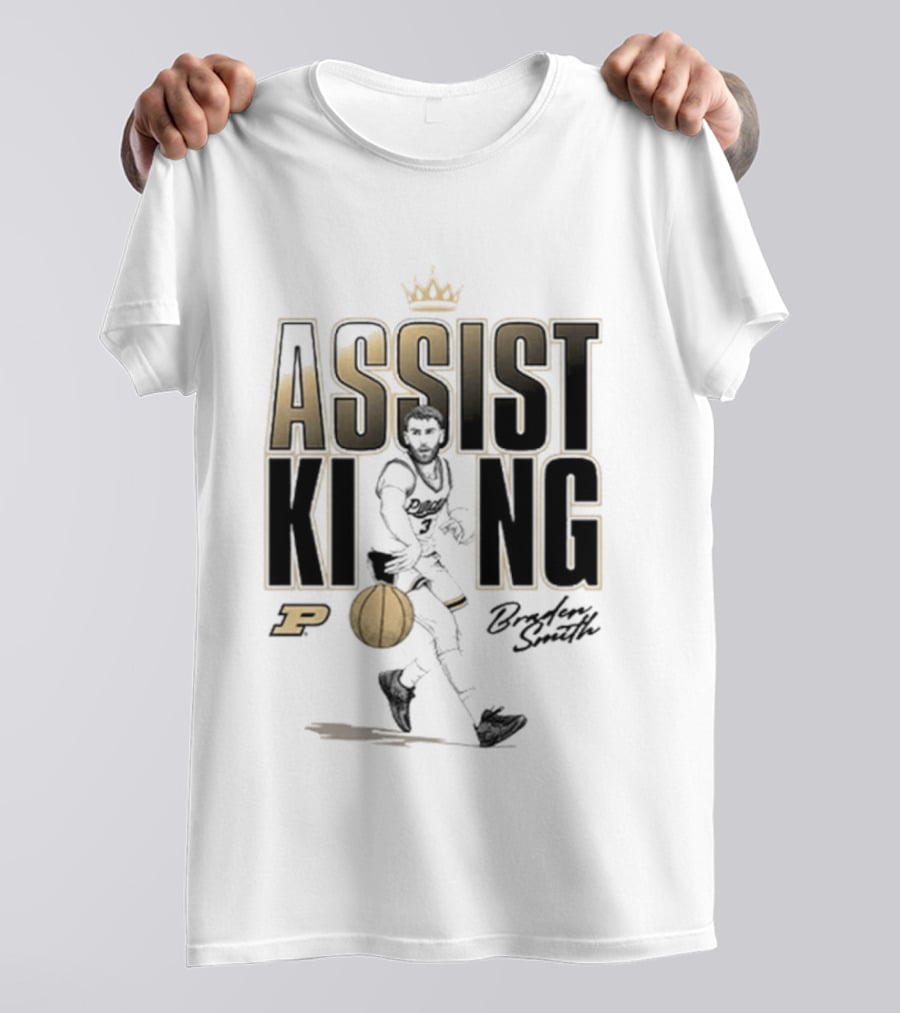 Braden Smith Assist King Purdue Basketball Caricature T-Shirt