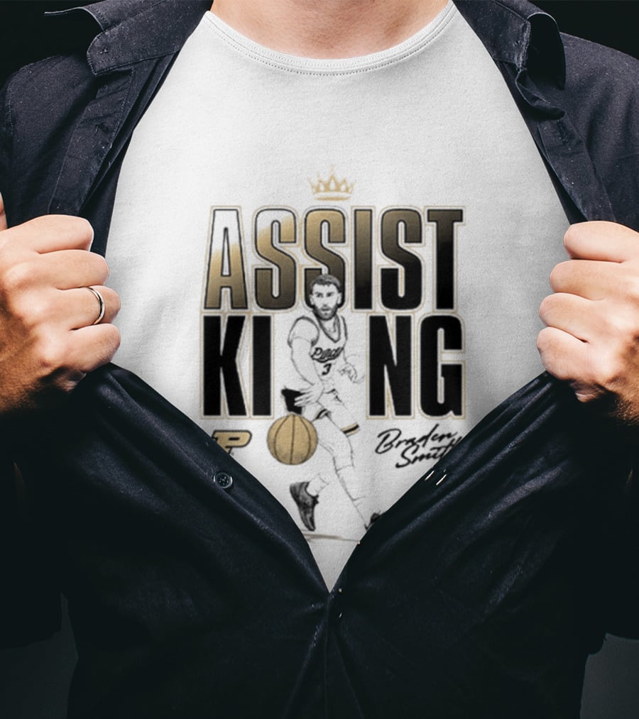 Braden Smith Assist King Purdue Basketball Caricature T-Shirt